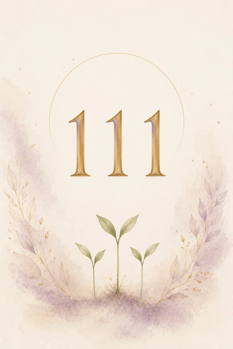 Angel number 111 meaning illustration