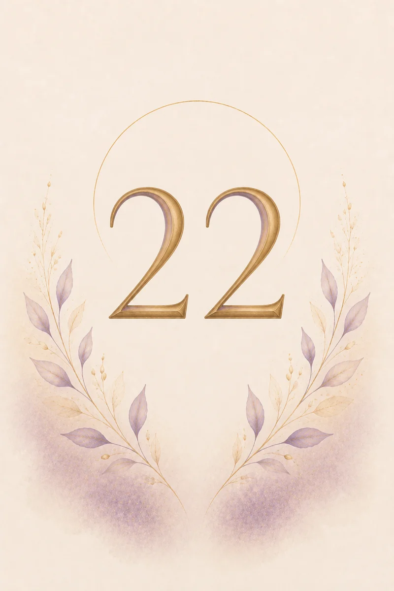Angel number 22 meaning illustration