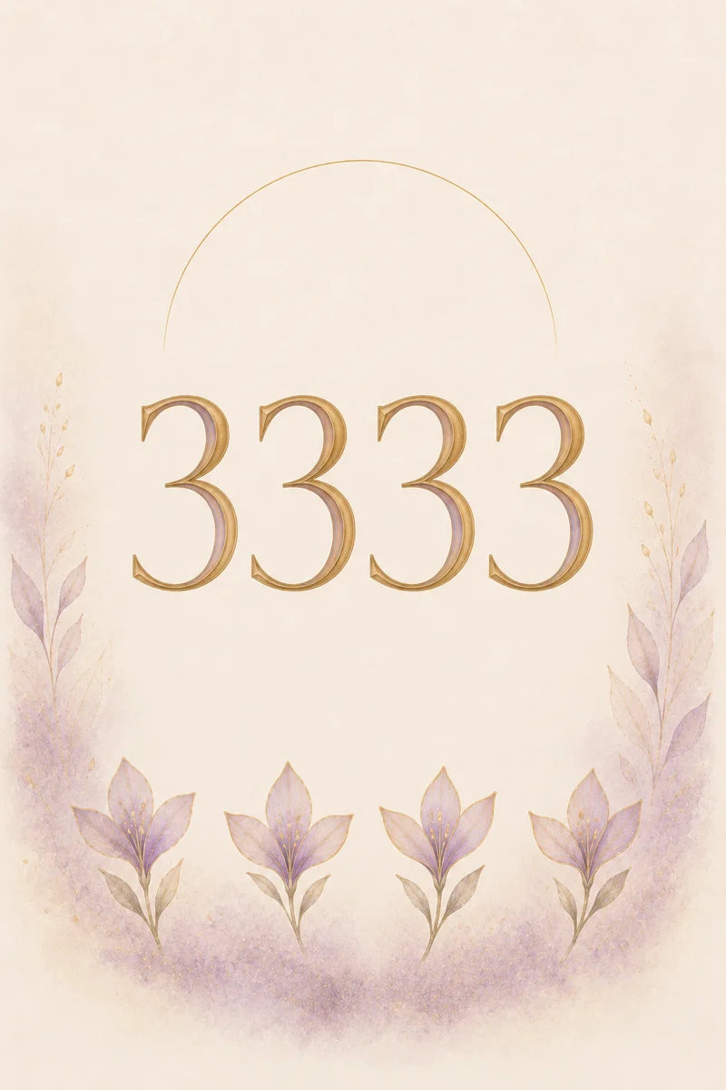 Angel number 3333 meaning illustration