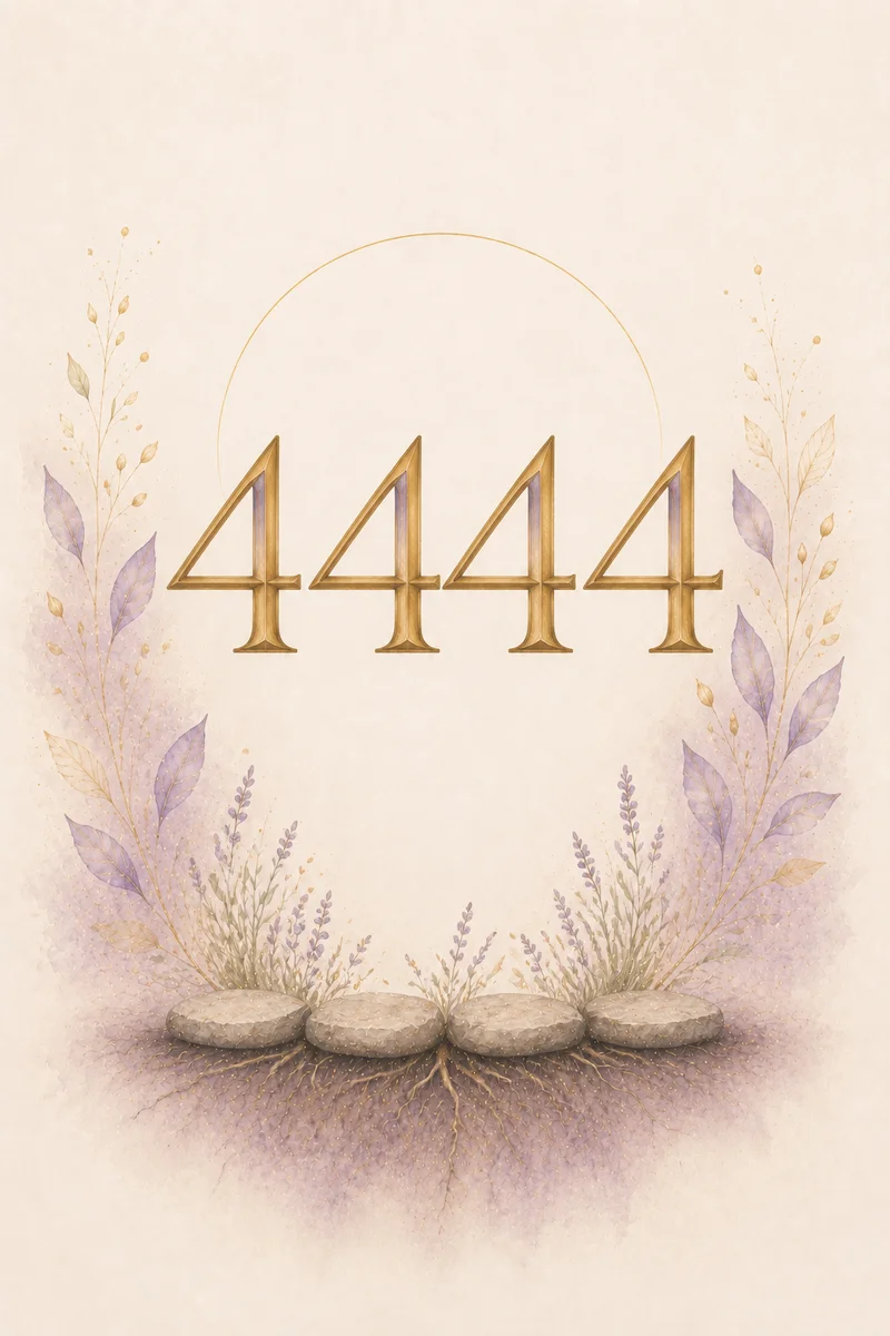 Angel number 4444 meaning illustration