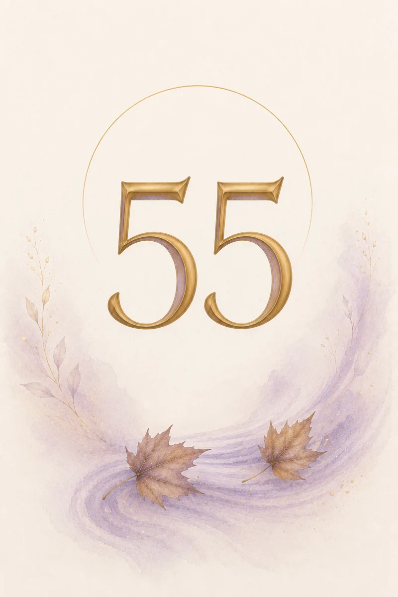 Angel number 55 meaning illustration