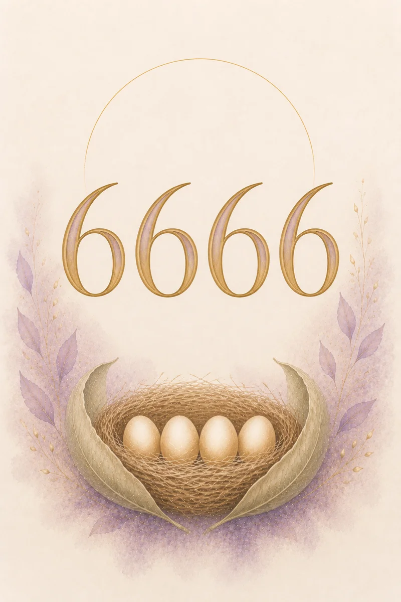 Angel number 6666 meaning illustration