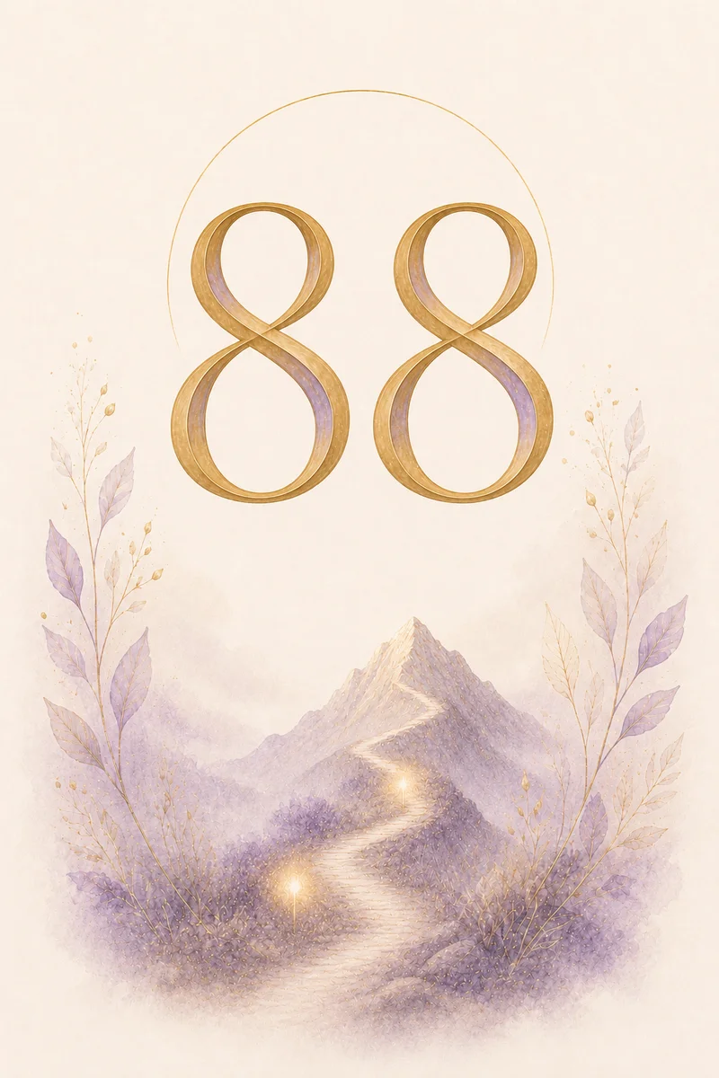 Angel number 88 meaning illustration